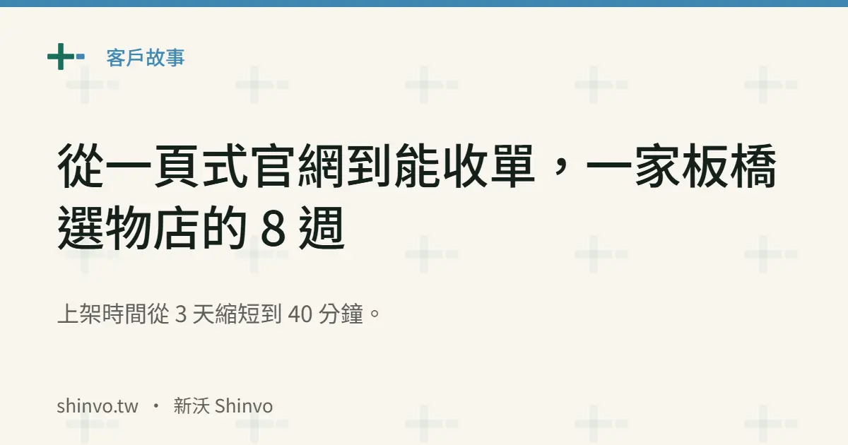 From a one-page site to taking orders: eight weeks with a Banqiao select shop